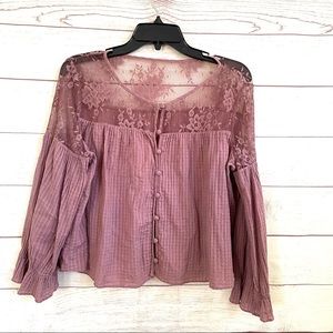 Free People - Flowy Cropped Shirt